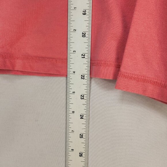 Eddie Bauer Long Sleeve Women's Petite L 1/2 Button Salmon Pink Cottage Shirt - Picture 5 of 7